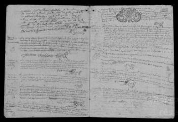 9 vues Registre paroissial. Baptêmes, mariages, sépultures (janvier-novembre 1708)
