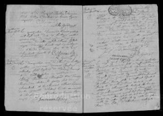 9 vues Registre paroissial. Sépulture (décembre 1709) ; baptêmes, mariages, sépultures (1710)