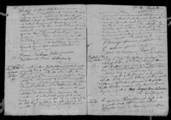 7 vues  - Registre paroissial. Baptêmes, mariages, sépultures (janvier-novembre 1742) (ouvre la visionneuse)