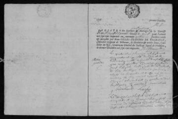 8 vues Registre paroissial. Baptêmes, mariages, sépultures (janvier-novembre 1751)