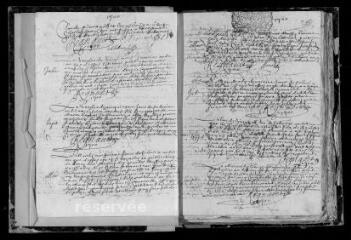 220 vues Registre paroissial. Baptêmes, mariages, sépultures (1700-février 1737)