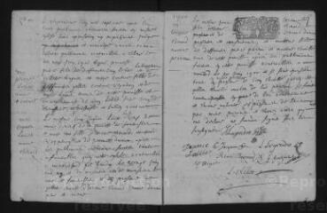 9 vues Registre paroissial. Baptêmes, mariages, sépultures (janvier-novembre 1700); mariage (janvier 1701)