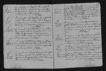 8 vues Registre paroissial. Baptêmes, mariages, sépultures (février-novembre 1707)