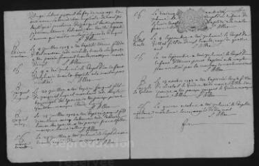 7 vues Registre paroissial. Baptêmes, mariages, sépultures (janvier-octobre 1708)