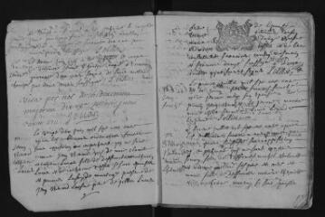 80 vues Registre paroissial. Baptêmes, mariages, sépultures (1711-novembre 1720) ; sépulture (janvier 1721)