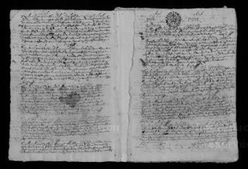 87 vues Registre paroissial. Baptêmes (juin 1673-octobre 1685) ; mariages (juillet 1670-novembre 1687) ; baptêmes, mariages, sépultures (1688-février 1693)