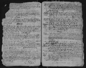 45 vues  - Registre paroissial. Baptêmes, mariages, sépultures (1679-novembre 1682) (ouvre la visionneuse)