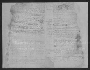 9 vues Registre paroissial. Baptêmes, mariages, sépultures (juillet 1713-mars 1714)