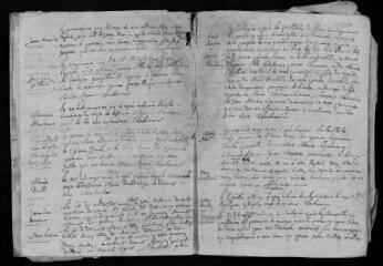 9 vues Registre paroissial. Baptêmes, mariages, sépultures (février-février 1693)