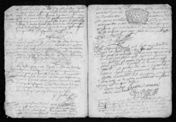 15 vues Registre paroissial. Baptêmes, mariages, sépultures (1718-mai 1719)
