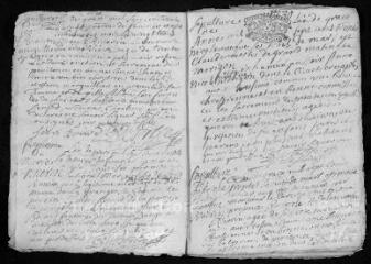23 vues Registre paroissial. Baptêmes, mariages, sépultures (1730-février 1731)
