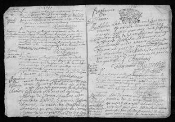20 vues Registre paroissial. Baptêmes, sépultures (février-décembre 1731) ; baptêmes, mariages, sépultures (janvier-septembre 1732)