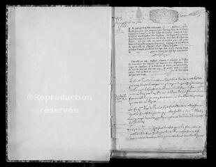 289 vues Registre paroissial. Baptêmes, mariages, sépultures (1713 - 1729)