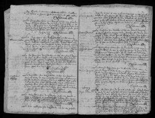 11 vues  - Registre paroissial. Baptêmes, mariages, sépultures (1672-1673) ; baptêmes, sépultures (janvier 1674) (ouvre la visionneuse)