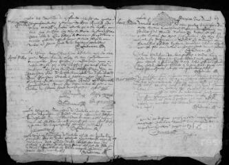 7 vues Registre paroissial. Mariages, sépultures (1688) ; baptêmes (janvier 1689)