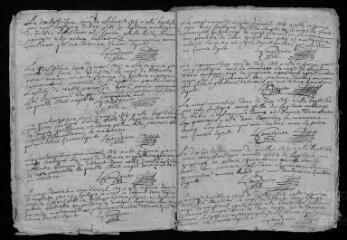 15 vues Registre paroissial. Baptêmes, mariages, sépultures (1714 ; janvier-octobre 1716) ; baptêmes, sépultures (1715 ; 1717)