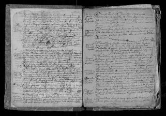 110 vues Registre paroissial. Baptêmes, mariages, sépultures (1702-1735) ; sépultures (janvier 1736)