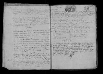 126 vues Registre paroissial. Baptêmes, mariages, sépultures (mars 1692-avril 1703)