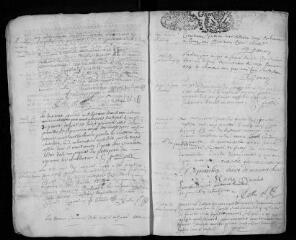 66 vues  - Registre paroissial. Baptêmes, mariages, sépultures (1710-mars 1714) (ouvre la visionneuse)