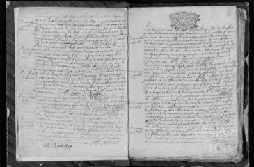 103 vues Registre paroissial. Baptêmes, mariages, sépultures (mai 1730-décembre 1740)