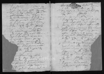 232 vues Registre paroissial des baptêmes, mariages, sépultures (février 1688-mai 1701)