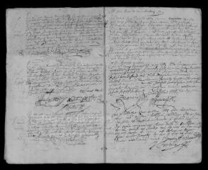 16 vues Registre paroissial. Baptêmes, mariages, sépultures (mars-janvier 1669)