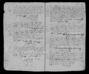 19 vues  - Registre paroissial. Baptêmes, mariages, sépultures (février 1669-février 1670) (ouvre la visionneuse)
