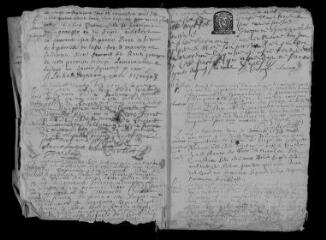 50 vues  - Registre paroissial. Baptêmes, mariages, sépultures (novembre 1683-octobre 1686) (ouvre la visionneuse)