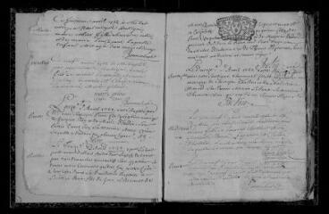 172 vues Registre paroissial. Baptêmes, mariages, sépultures (mars 1722-novembre 1731)