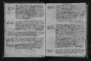 197 vues Registre paroissial. Baptêmes, mariages, sépultures (août 1731-novembre 1750) ; sépultures (janvier 1750)