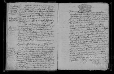 202 vues  - Registre paroissial. Baptêmes, mariages, sépultures (octobre 1731-décembre 1770) (ouvre la visionneuse)