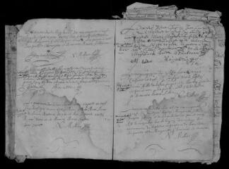 40 vues Registre paroissial. Baptêmes, mariages, sépultures (avril 1659-juin 1668)