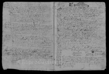 7 vues Registre paroissial. Baptêmes, mariages, sépultures (mai-décembre 1692)