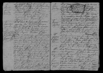 15 vues  - Registre paroissial. Baptêmes, mariages, sépultures (1720-août 1722) (ouvre la visionneuse)
