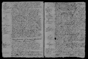 6 vues Registre paroissial. Baptêmes, mariages, sépultures (mars-décembre 1729) ; baptêmes, sépultures (janvier 1730)