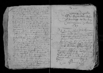 91 vues Registre paroissial. Baptêmes (mars 1625-mars 1634)