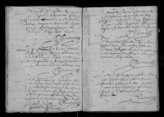 84 vues Registre paroissial. Baptêmes (août 1645-décembre 1652)
