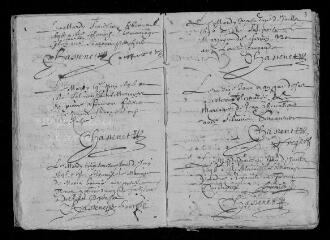 38 vues Registre paroissial. Mariages (juin 1647-novembre 1655)