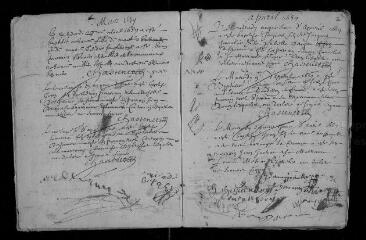 85 vues Registre paroissial. Baptêmes (mars 1659-juin 1666)
