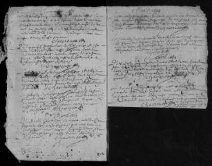 11 vues Registre paroissial. Sépultures (octobre 1666-janvier 1668)
