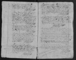 58 vues  - Registre paroissial. Baptêmes, mariages, sépultures (février 1692-avril 1695) (ouvre la visionneuse)