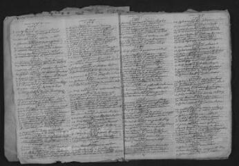 15 vues  - Répertoire chronologique des actes des mariages (1700-novembre 1792) (ouvre la visionneuse)