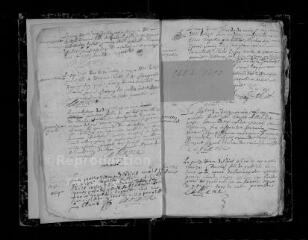 193 vues Registre paroissial. Baptêmes, mariages, sépultures (1654-août 1675)