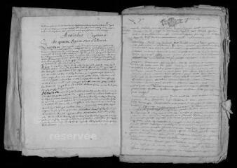 61 vues  - Registre paroissial. Baptêmes, mariages, sépultures (avril 1677-mai 1686) (ouvre la visionneuse)