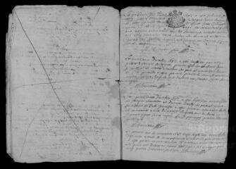9 vues Registre paroissial. Baptêmes, mariages, sépultures (février 1687-novembre 1688)
