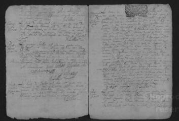 17 vues Registre paroissial. Baptêmes, mariages, sépultures (avril 1699-août 1700)