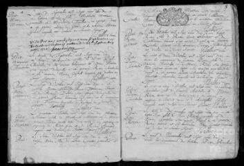 67 vues Registre paroissial. Baptêmes, mariages, sépultures (mars 1710-juillet 1718)