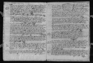 16 vues  - Registre paroissial. Baptêmes, mariages, sépultures (1721) ; baptêmes, sépultures (janvier 1722) (ouvre la visionneuse)