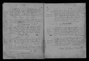 71 vues Registre paroissial. Baptêmes (octobre 1629-mai 1642) ; baptêmes, mariages, sépultures (février 1727 ; janvier-novembre 1776)