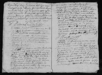 7 vues  - Registre paroissial. Baptêmes, mariages, sépultures (avril 1716-février 1717) (ouvre la visionneuse)
